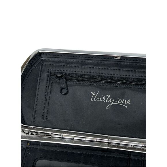 Thirty one black and white playful parade print hard shell  wallet - Picture 8 of 11